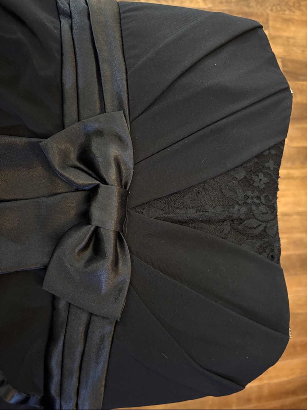 Deb Black Dress with Satin Label Detail - Picture 3 of 4
